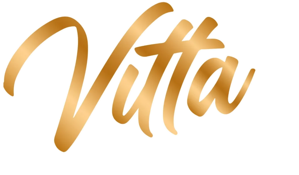 logo dourada da empresa Vitta Saude